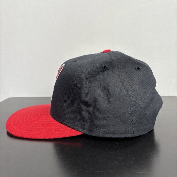 Cleveland Indians Vintage 90s New Era Logo Snapback Hat Official MLB USA Made - Picture 2 of 8